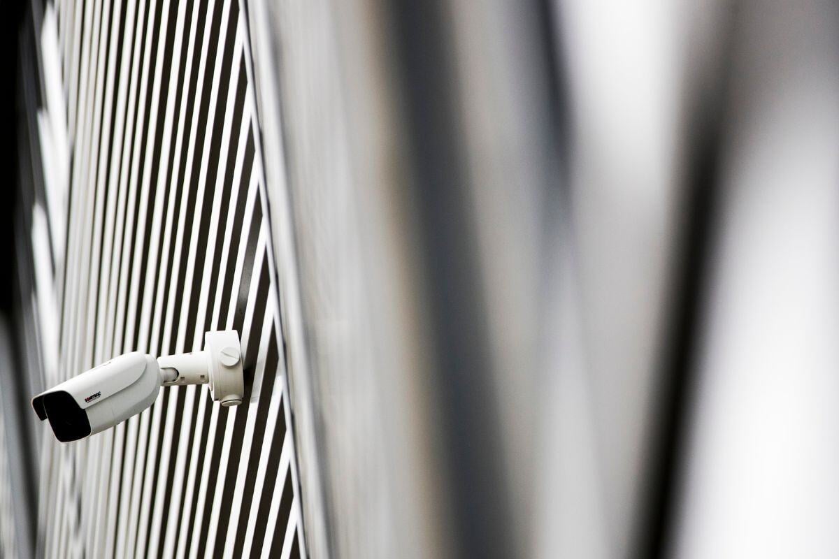 Sonitrol CCTV installed on building exterior