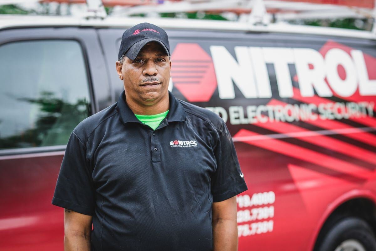 Sonitrol Technician with truck