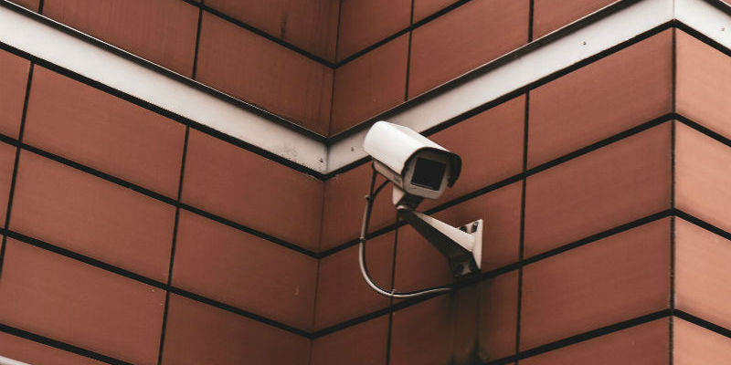 A traditional CCTV camera