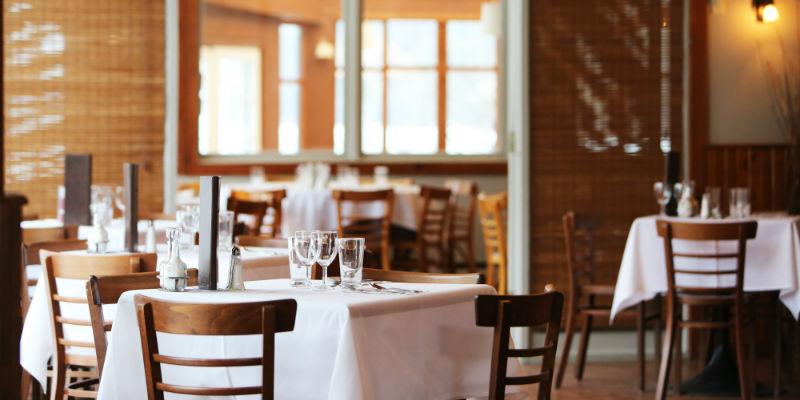 Restaurant table and chairs