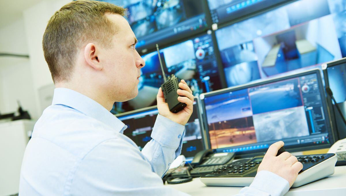 Security Guard watching cameras