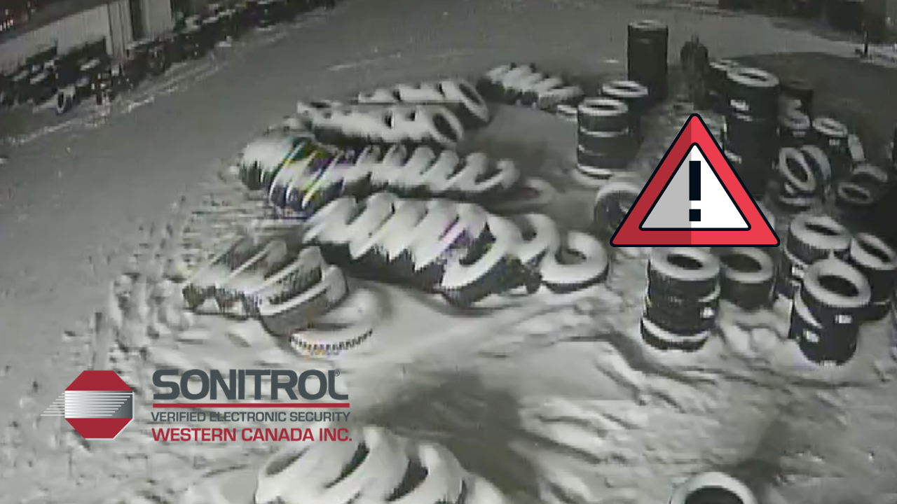 Sonitrol stops theft at tire compound